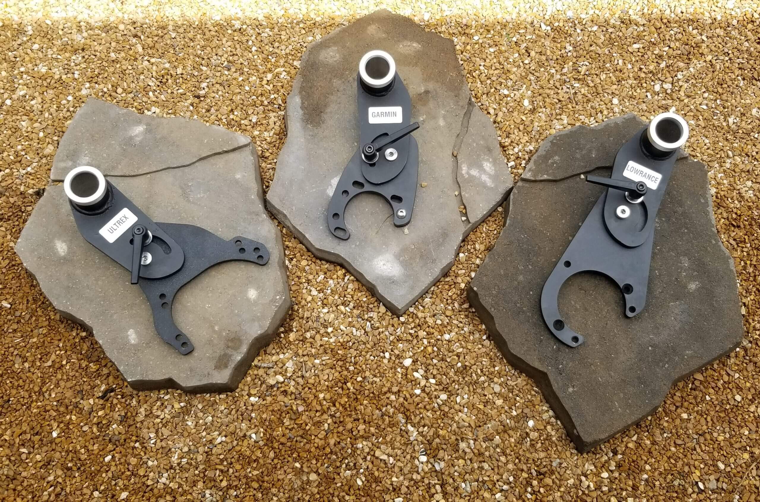 LiveScanner trolling motor swing mount compatible with Ultrex Garmin Force and Lowrance Ghost