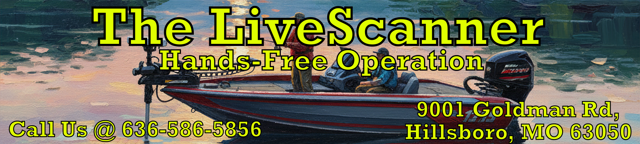 The Live Scanner hands-free live sonar trolling motor mount systems for crappie and bass fishing